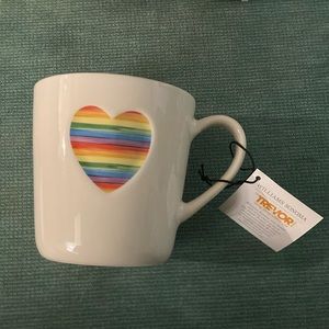 Williams Sonoma Trevor Project Rainbow Heart mug